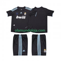 Camisola Real Madrid 2009 Retro Criança Equipamento Segundo 2010 Manga Curta